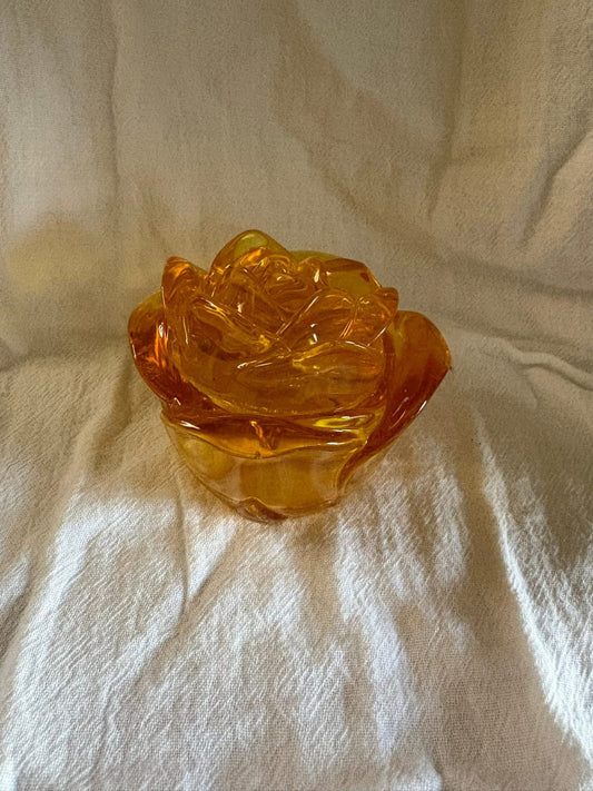 Rose shape trinket container